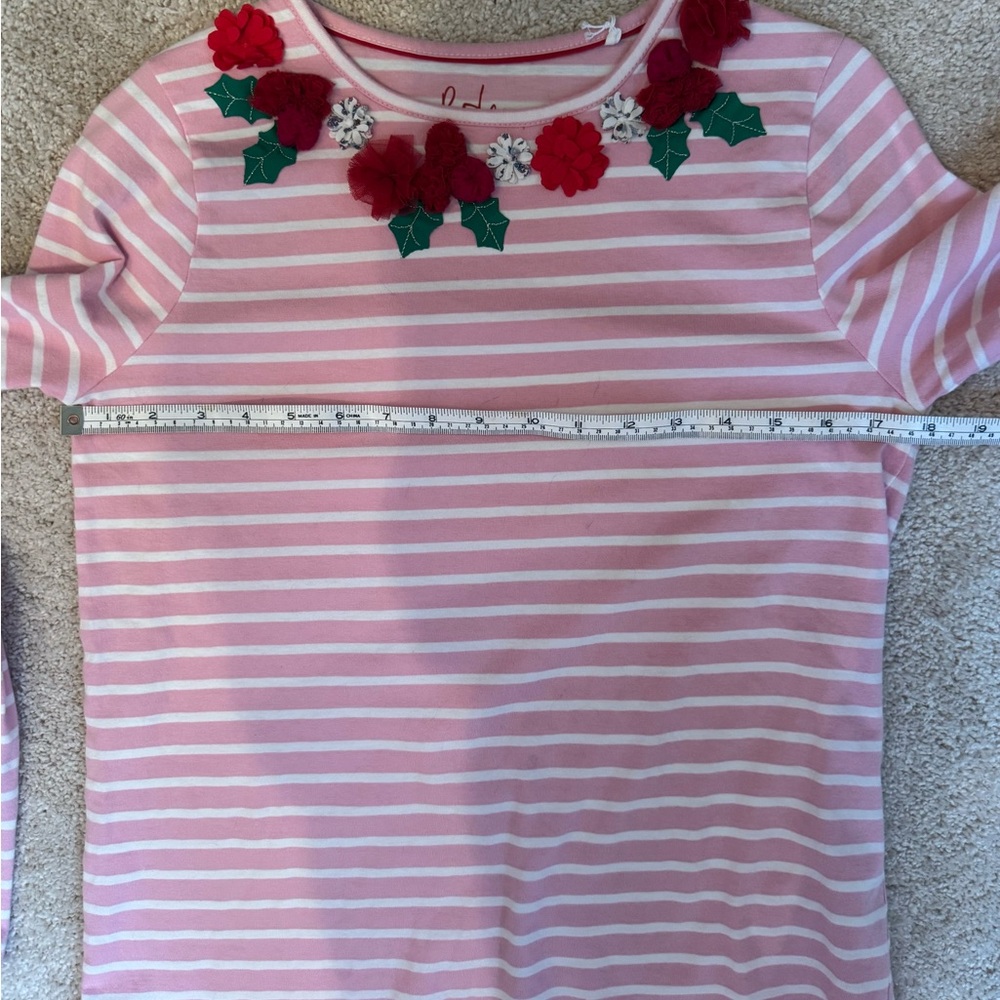 Mini Boden Pink & White Striped Appliquéd Tee -13/14 yrs or small adult-NWT - Picture 5 of 5
